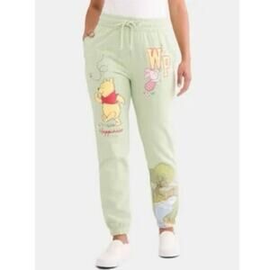 Winnie the Pooh Sage Green Graphic Sweatpants Size Small